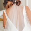 wedding veil, bridal veil, veil with blusher, long veil, chapel veil
