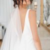 wedding veil, bridal veil, veil with blusher, long veil, chapel veil