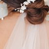 wedding veil, bridal veil, veil with blusher, long veil, chapel veil