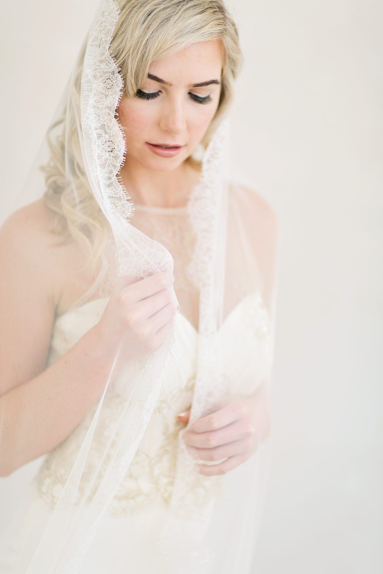 Lace Mantilla Wedding Veil | ADRIANNA