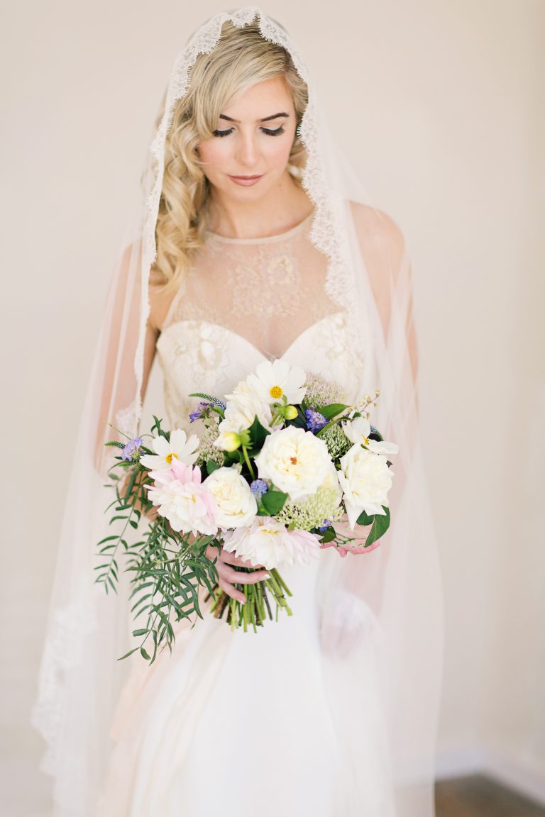 Lace Mantilla Wedding Veil | ADRIANNA