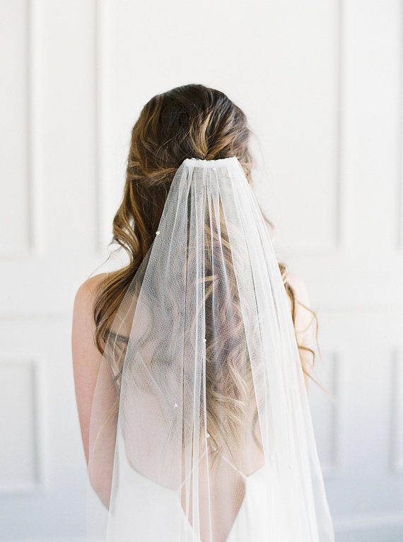 Crystal Wedding Veil with Blusher | JACINTA