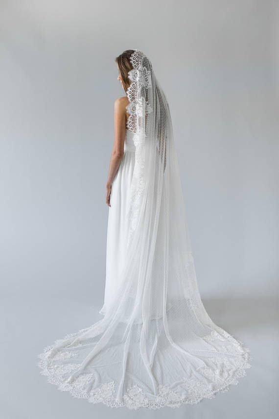 wedding veil, bridal veil, mantilla veil