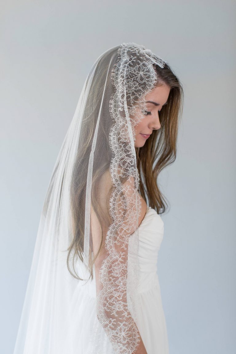 Lace Chapel Wedding Veil | ABELLA