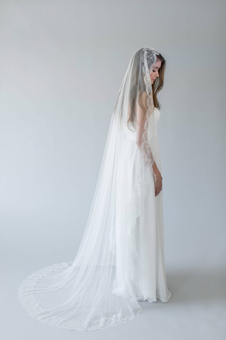 Lace Chapel Wedding Veil | ABELLA