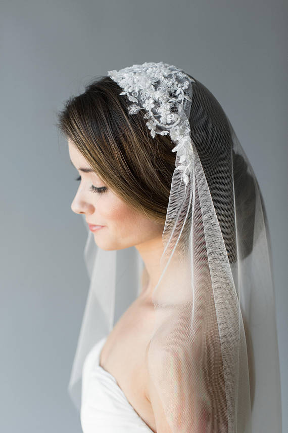 Vintage Style Bridal Veil | JUSTINA