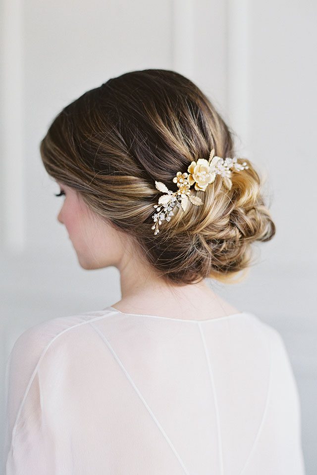 Gold Bridal headpiece - DARCELL