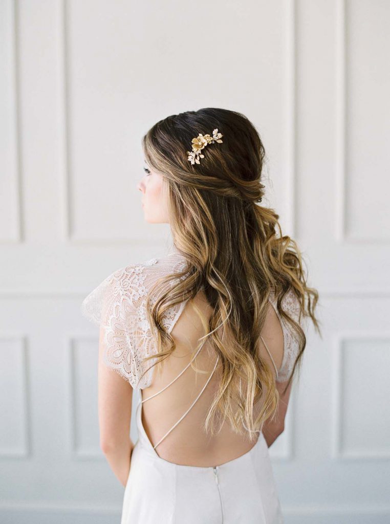Gold Bridal Hair Comb - TRINETTA