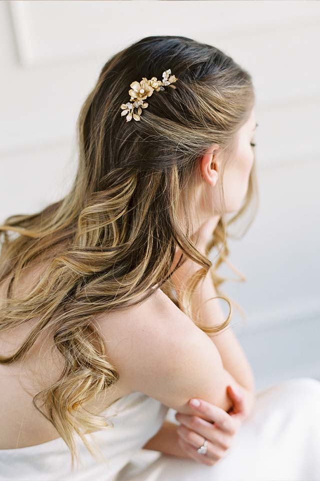 Gold Bridal Hair Comb - TRINETTA