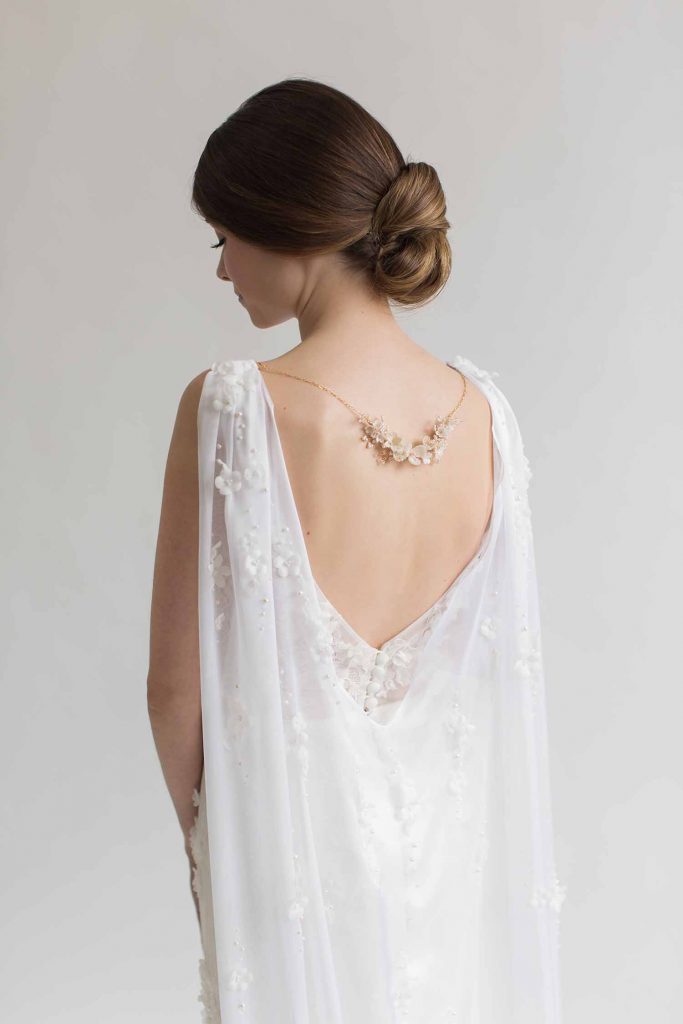 PERSEPHONE | Floral Back Necklace - All About Romance