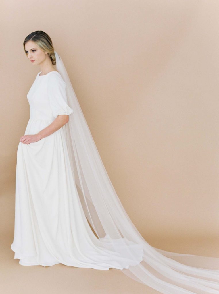Minimalist Wedding Veil, Modern Wedding Veil