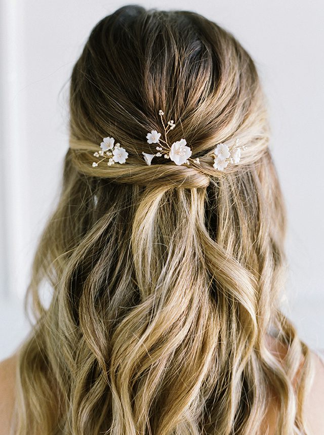 floral bridal hair pins, wedding hair pins, wedding hair piece