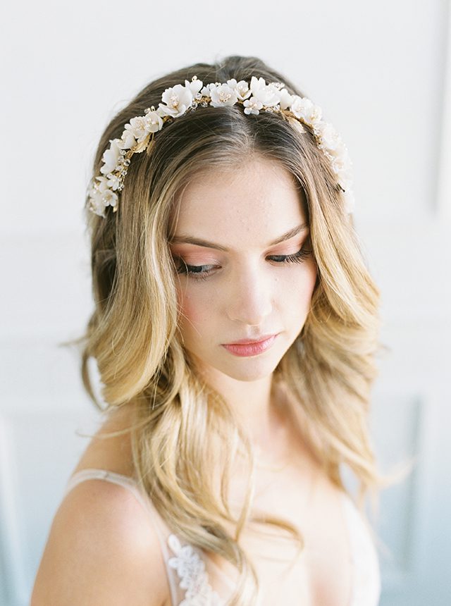 floral bridal headband, wedding headband