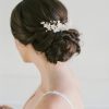 Floral bridal hair piece, wedding hair piece