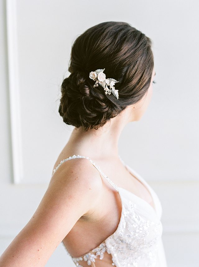 side wedding comb, bridal hair slide