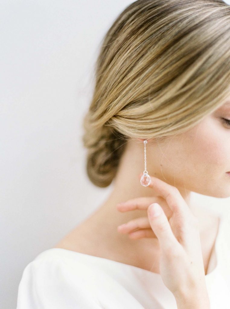 crystal drop earring, crystal bridal earrings, crystal wedding earrings