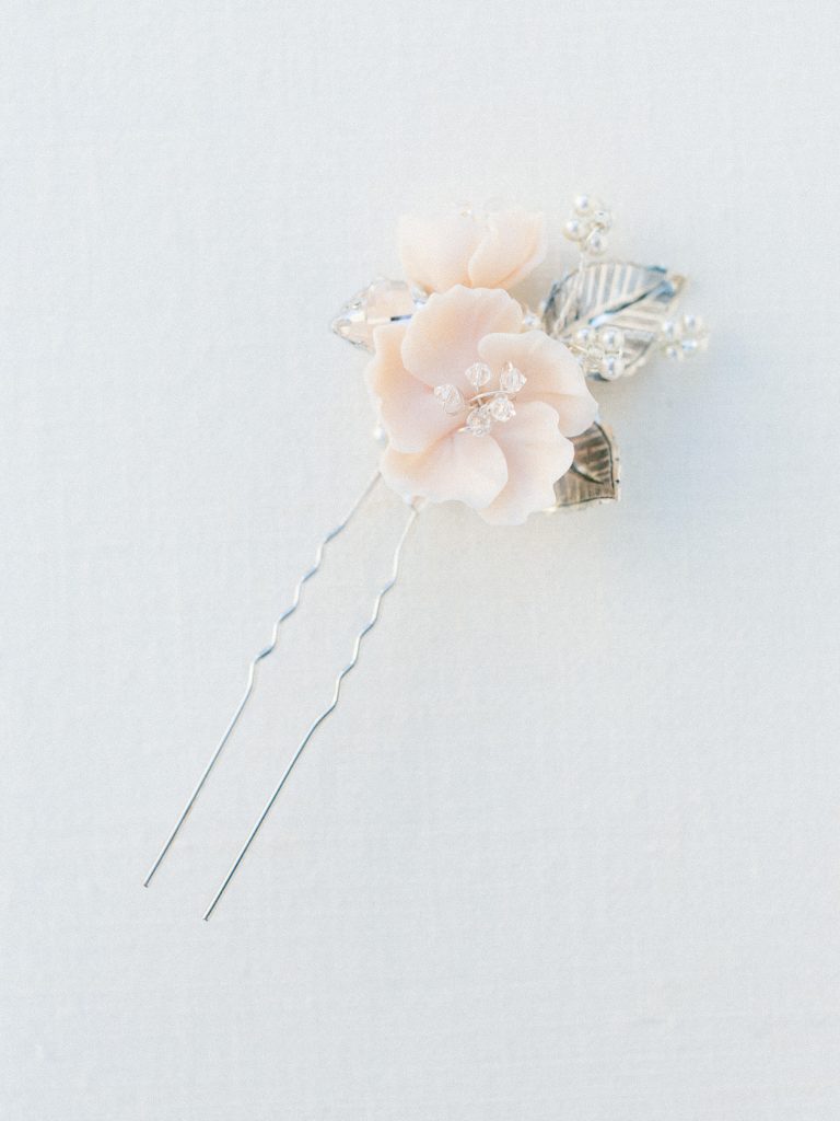 flower hair pin, bridal hair pin, wedding hair pin