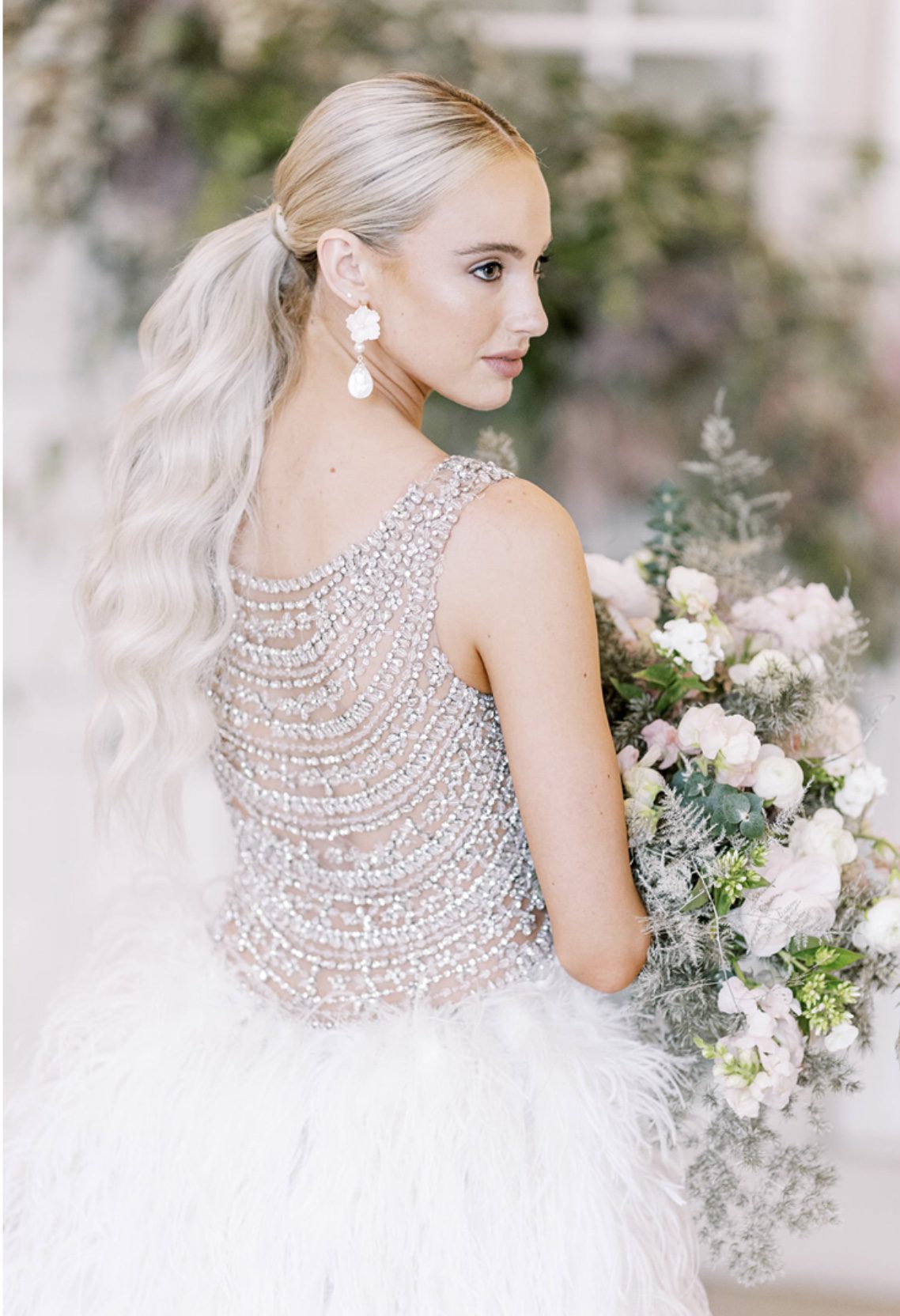 Wedding earrings, boho bridal earrings, bridal earrings, pearl earrings