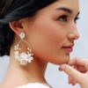 wedding jewellery, bridal jewellery, floral wedding earrings