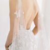 cape veil, detachable cape veil, wedding veil