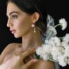 wedding jewellery, bridal jewellery, floral bridal earrings