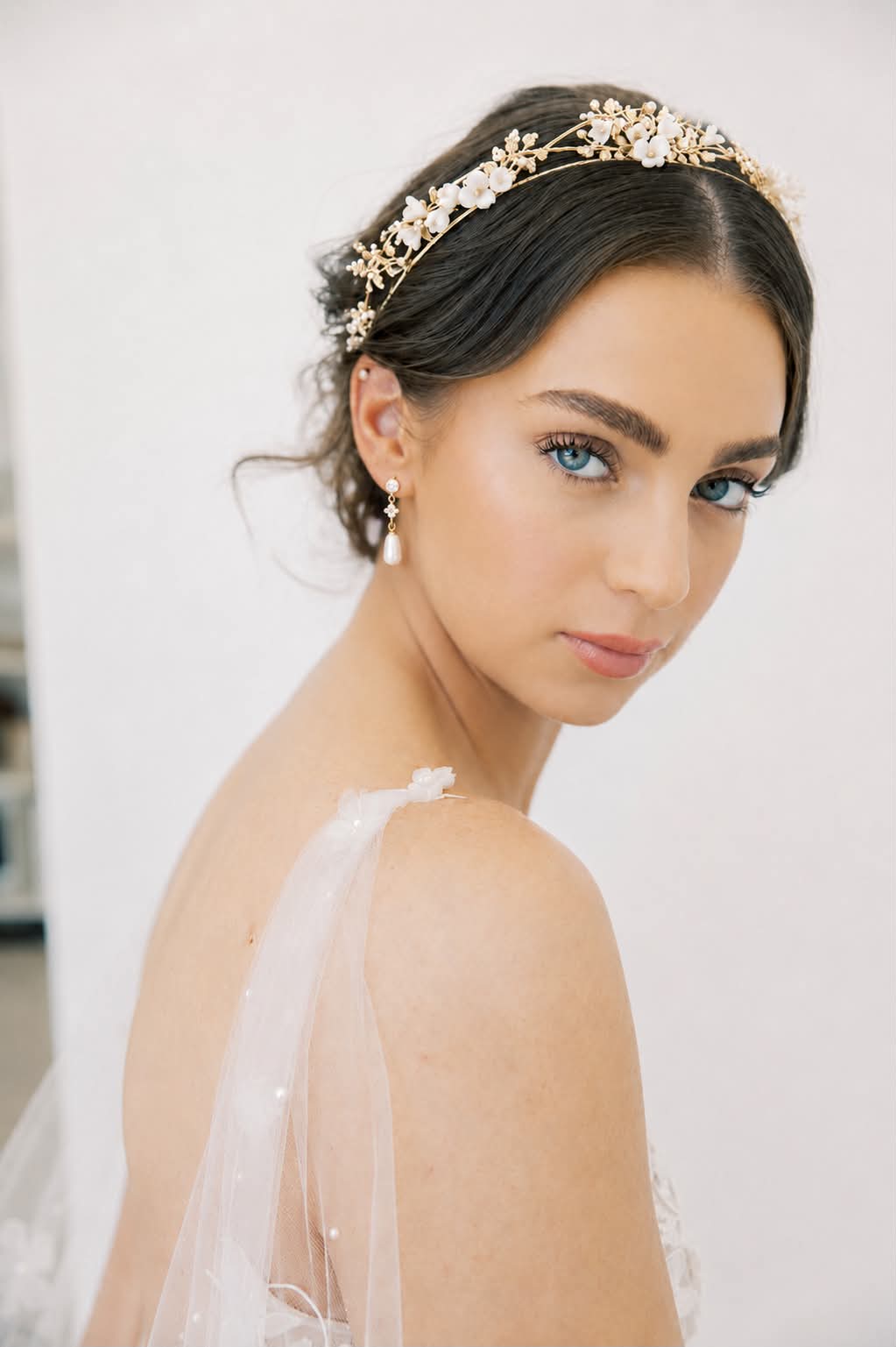 Luxury gold bridal crown handcrafted in Australia