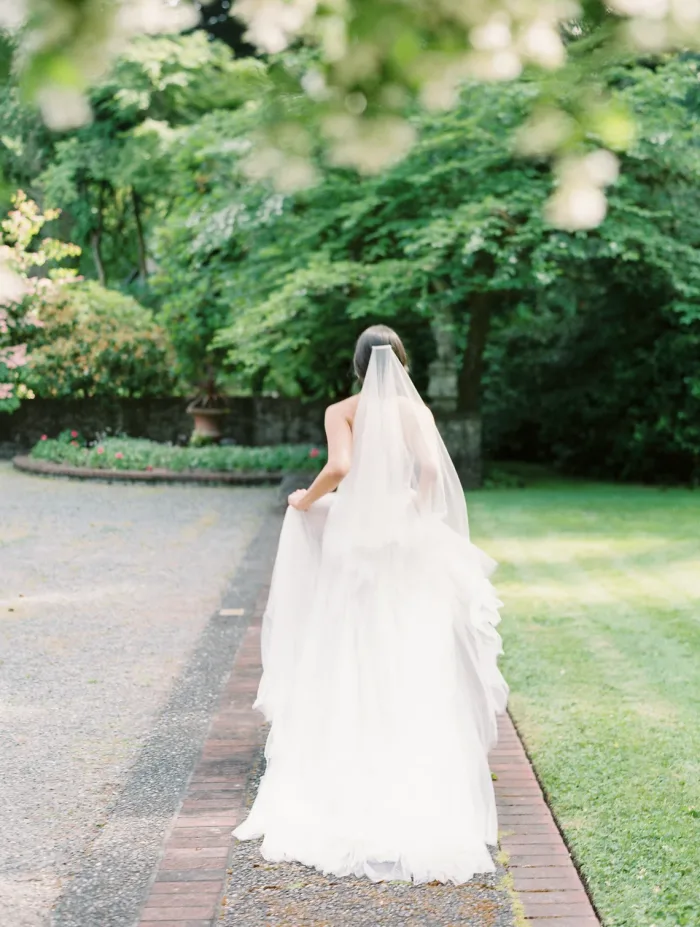 wedding veil, bridal veil, blusher veil, silk tulle veil, lace veil