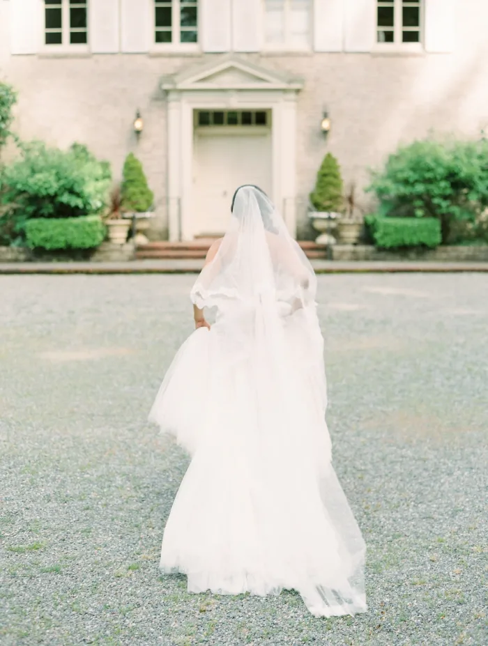 wedding veil, bridal veil, blusher veil, silk tulle veil, lace veil