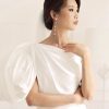 long pearl earrings, wedding earrings, all about romance bridal