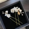 hair pins, wedding hair pins, bridal hair pins, flower hair pins