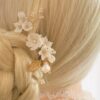 hair pins, wedding hair pins, bridal hair pins, flower hair pins