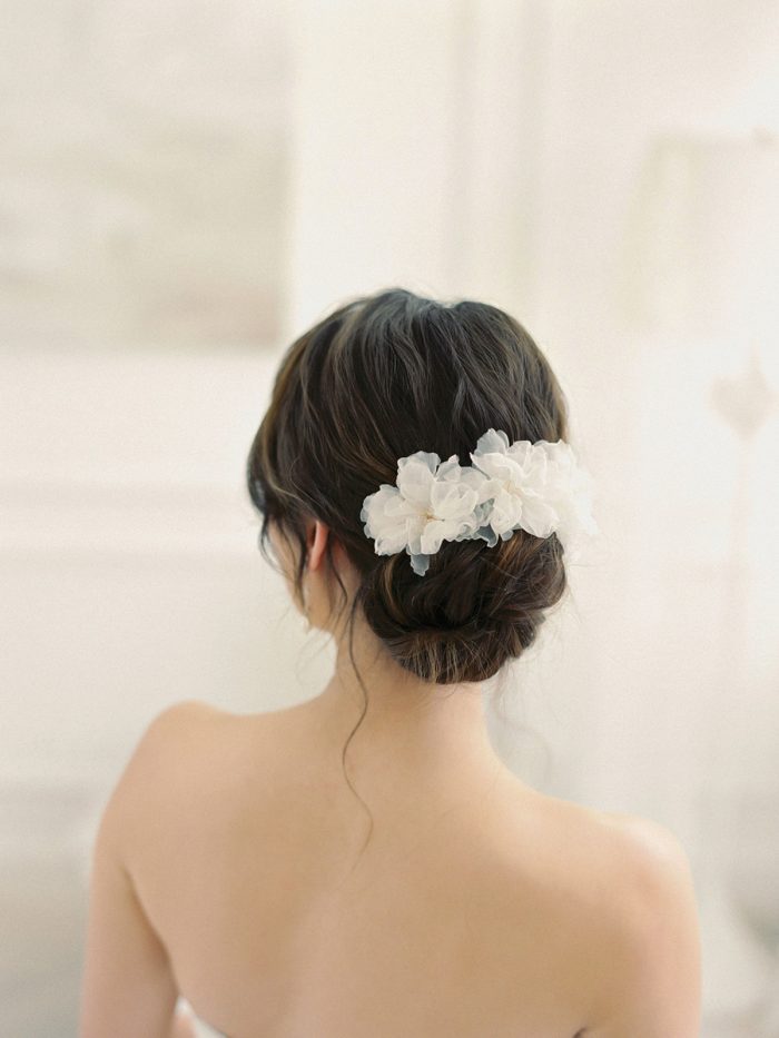 floral bridal hair piece, floral wedding hair piece, all about romance bridal