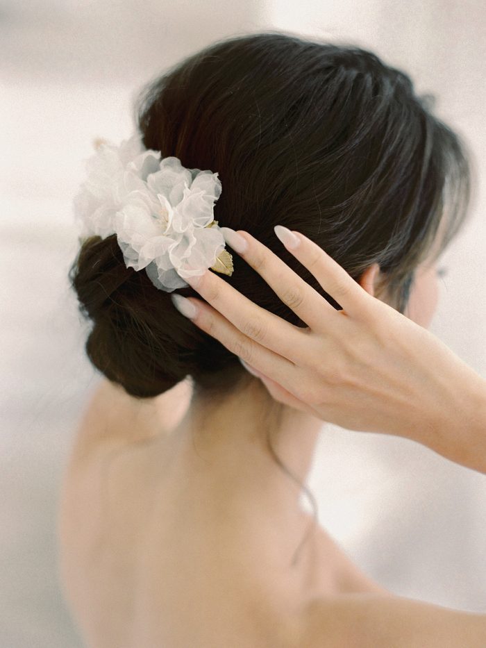 floral bridal hair piece, floral wedding hair piece, all about romance bridal