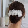 floral bridal hair piece, floral wedding hair piece, all about romance bridal