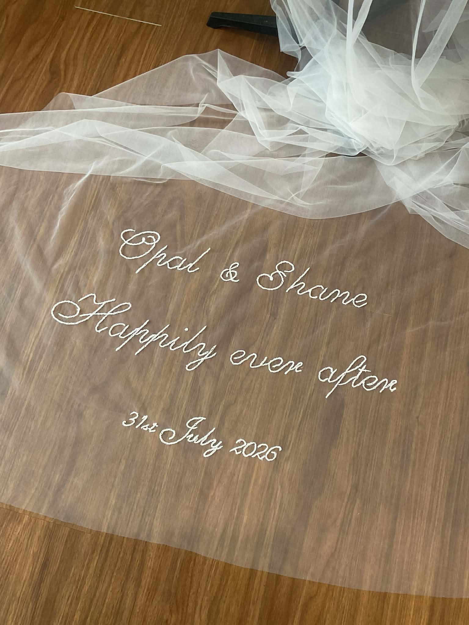 veil embroidery, hand embroidery wedding veil, embroidered wedding veil, all about romance bridal