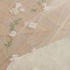 monogramed veil, personalised veil, flower veil, juliet cap veil