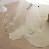 monogramed veil, personalised veil, flower veil, juliet cap veil