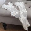 tulle gloves, flower gloves, bridal gloves, bridal gloves with flowers