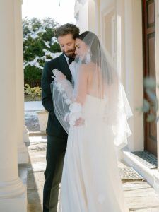 wedding veils, bridal veils, flower veils, custom wedding veils, all about romance bridal