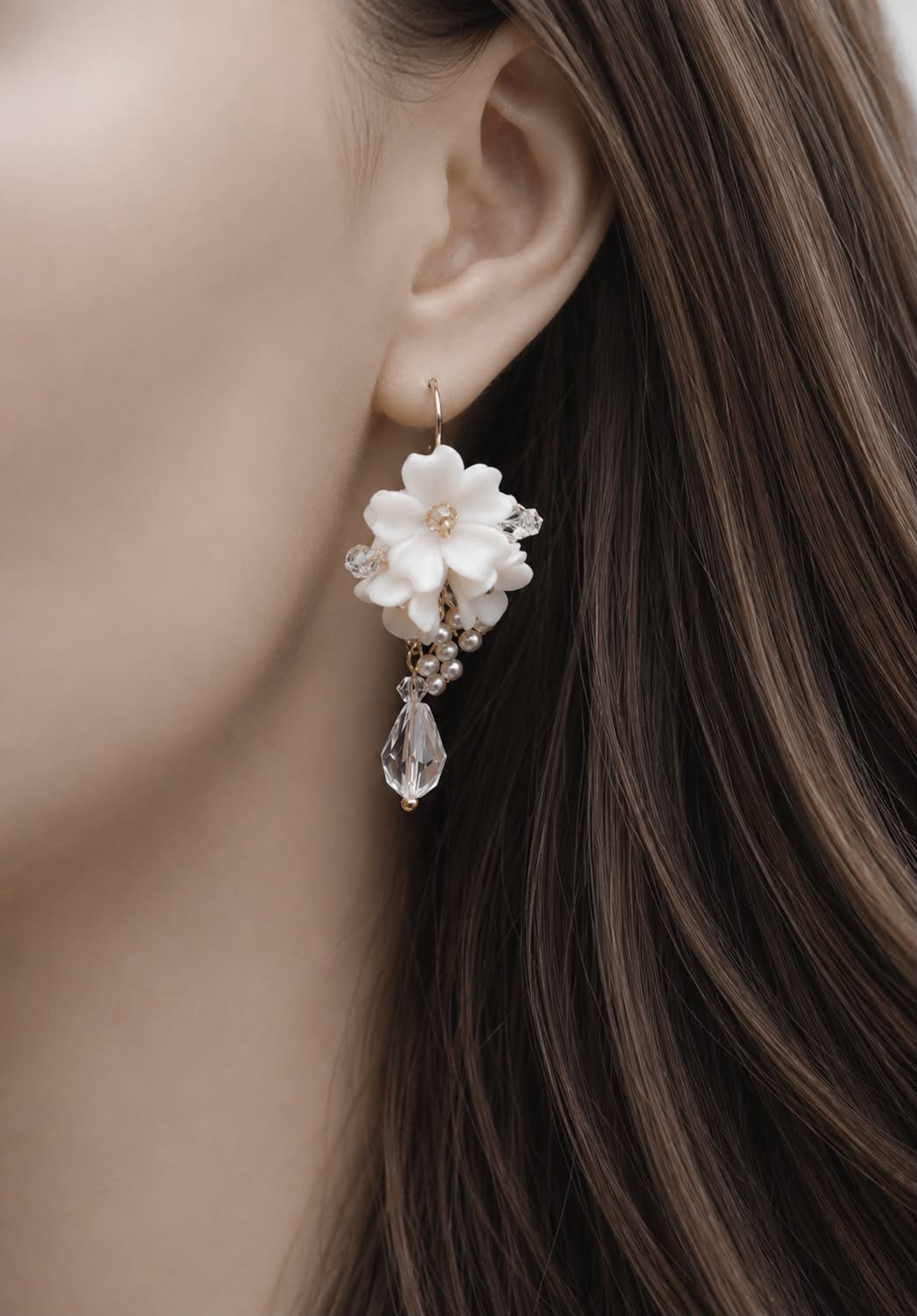 wedding jewellery, bridal jewllery, floral bridal earrings, all about romance bridal
