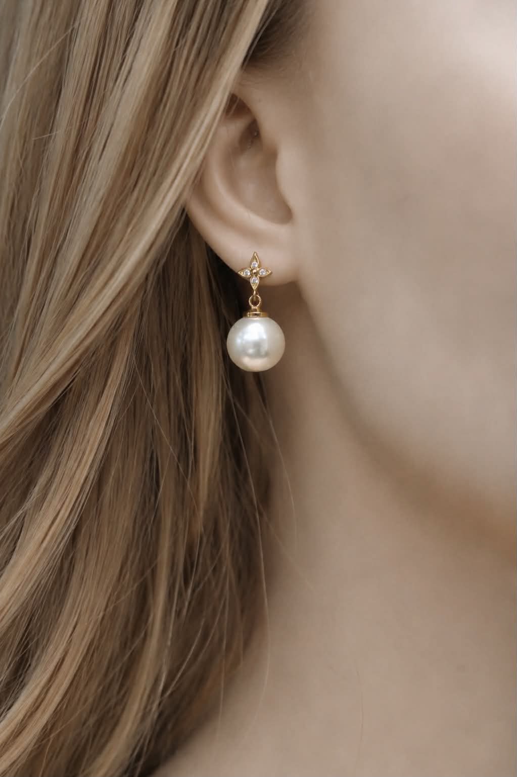 Elsie pearl earrings with elegant pearl drop design for brides and weddings