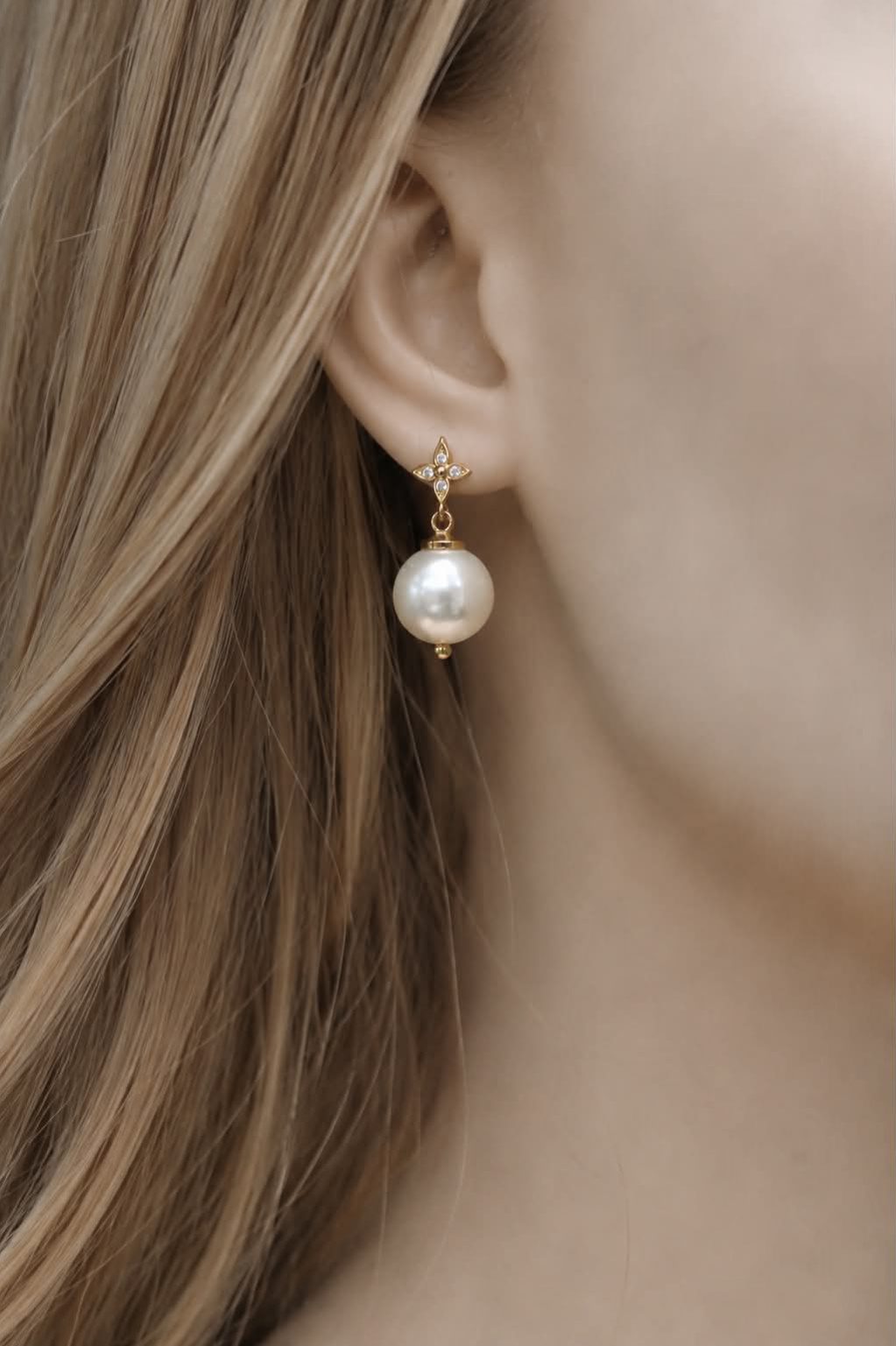 Elsie pearl earrings with elegant pearl drop design for brides and weddings