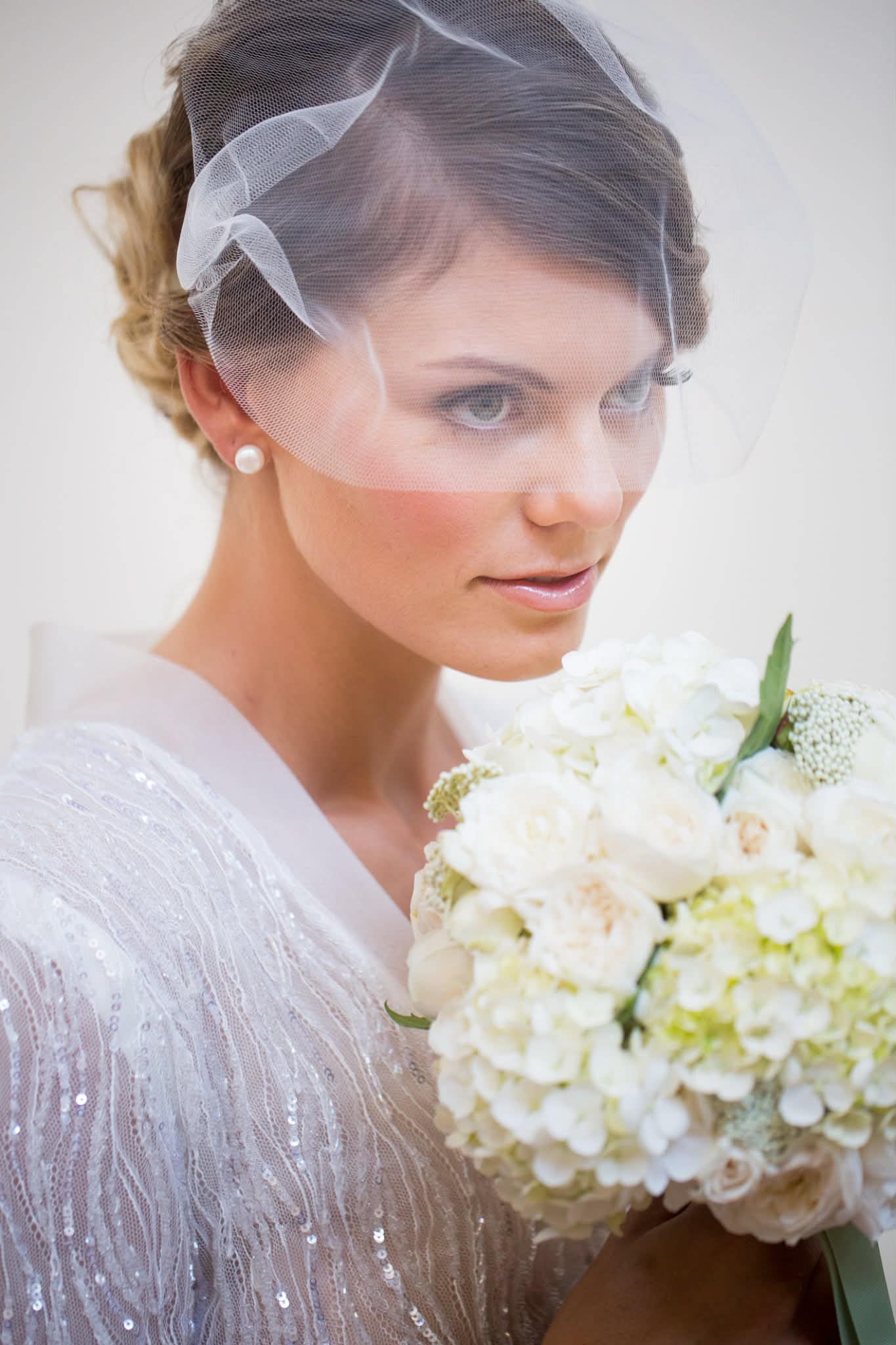 MIA tulle birdcage veil handcrafted from soft illusion tulle