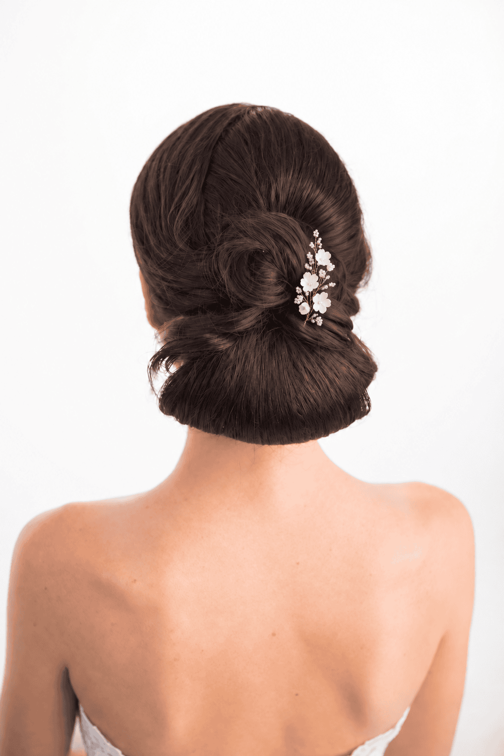 Summer Song floral bridal hair pin for wedding hairstyle